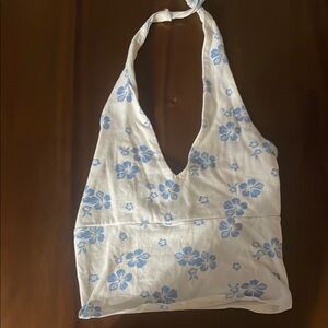 Hollister Co. Floral Halter Neck